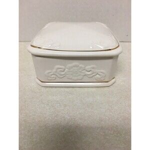 Paul Sebastian PS 1996 Limited Edition Ivory And Gold Trimmed  Trinket Box